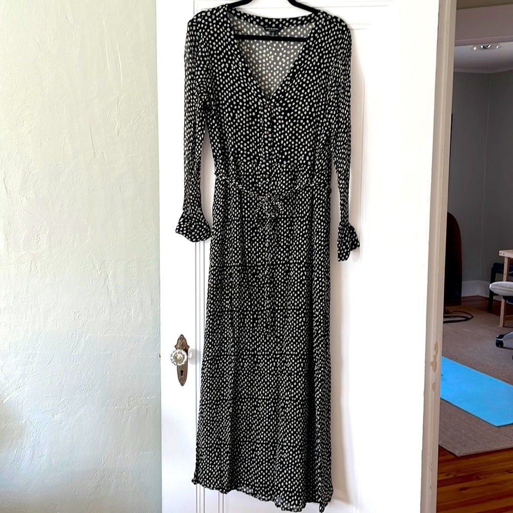 Lucky Brand Polka Dot Maxi Dress